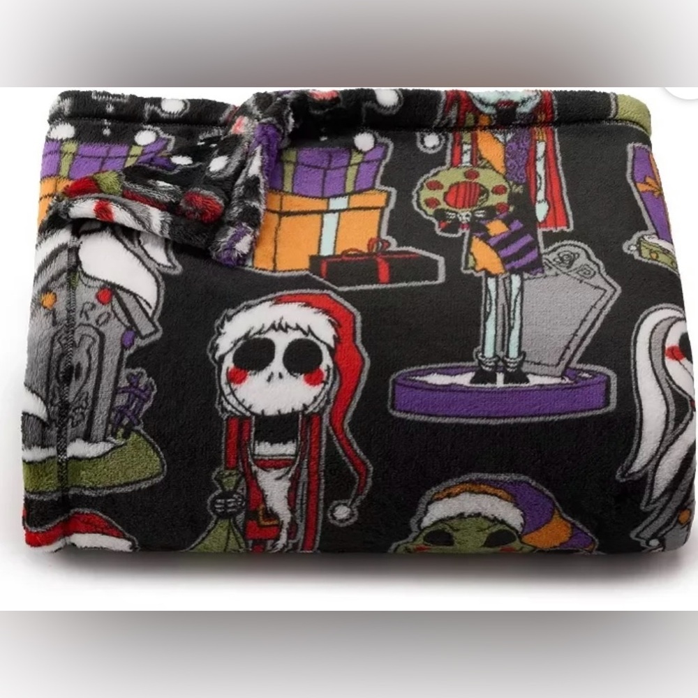 Disney The Nightmare Before Christmas Plush Throw NWT